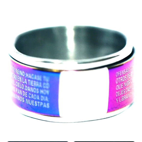 Big Bible Cross Mens Womens Wide Ring size 10 - Picture 3 of 8